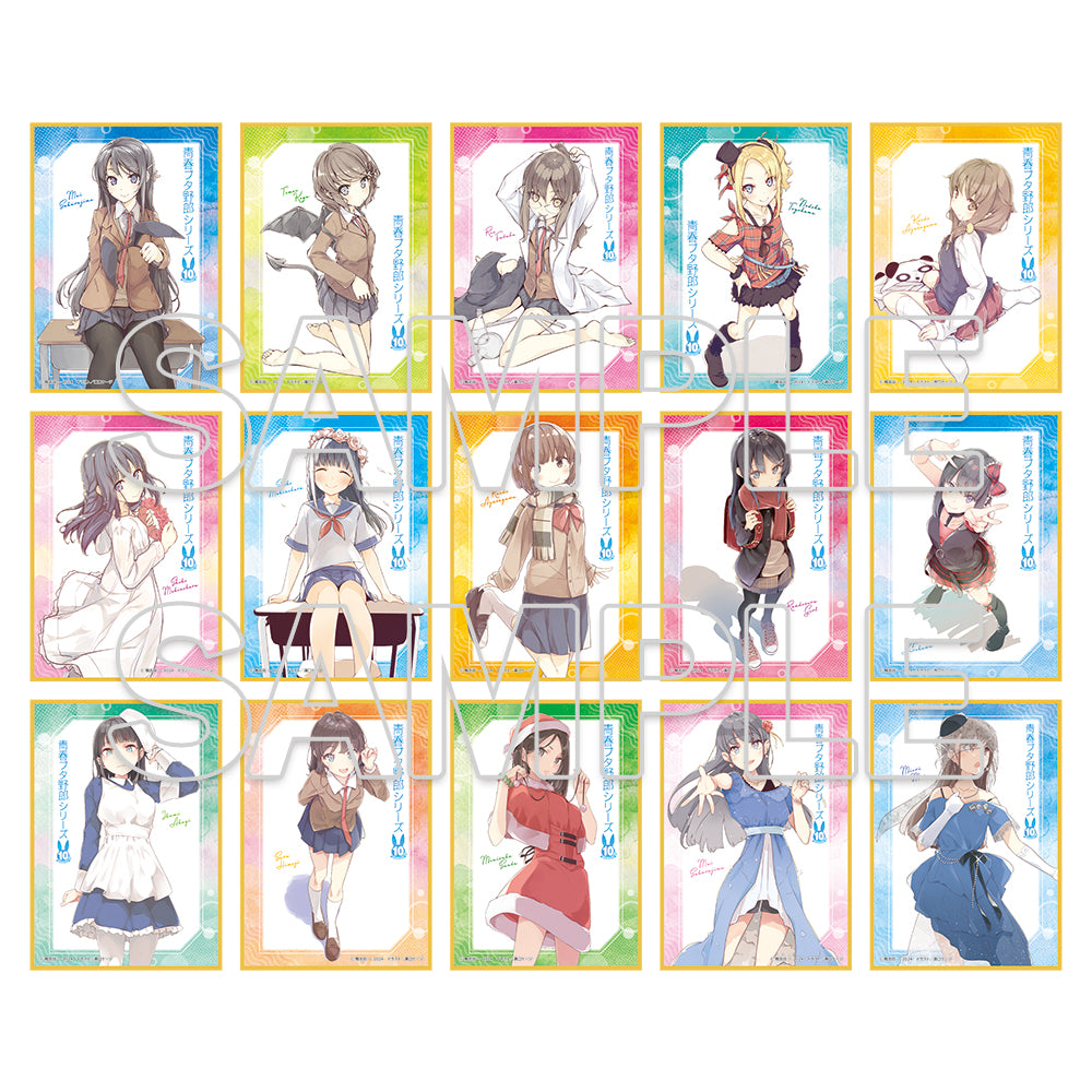 [※Blind](Goods - Art Board) Dengenki Bunko Rascal Does Not Dream Series 10th Anniversary Tradable Mini Illustration Boards Cover Visual Ver.