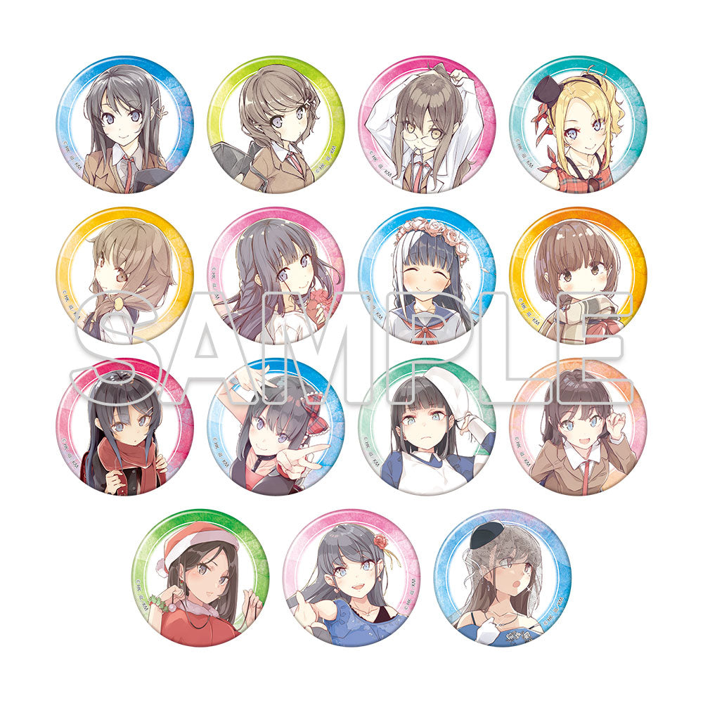 [※Blind](Goods - Badge) Dengenki Bunko Rascal Does Not Dream Series 10th Anniversary Tradable Tin Badges Cover Visual Ver.