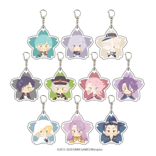 (1BOX=10)(Goods - Key Chain) Acrylic Key Chain Wanpaku! Touken Ranbu 02 - Complete BOX (10 Types Total)(Character Art)