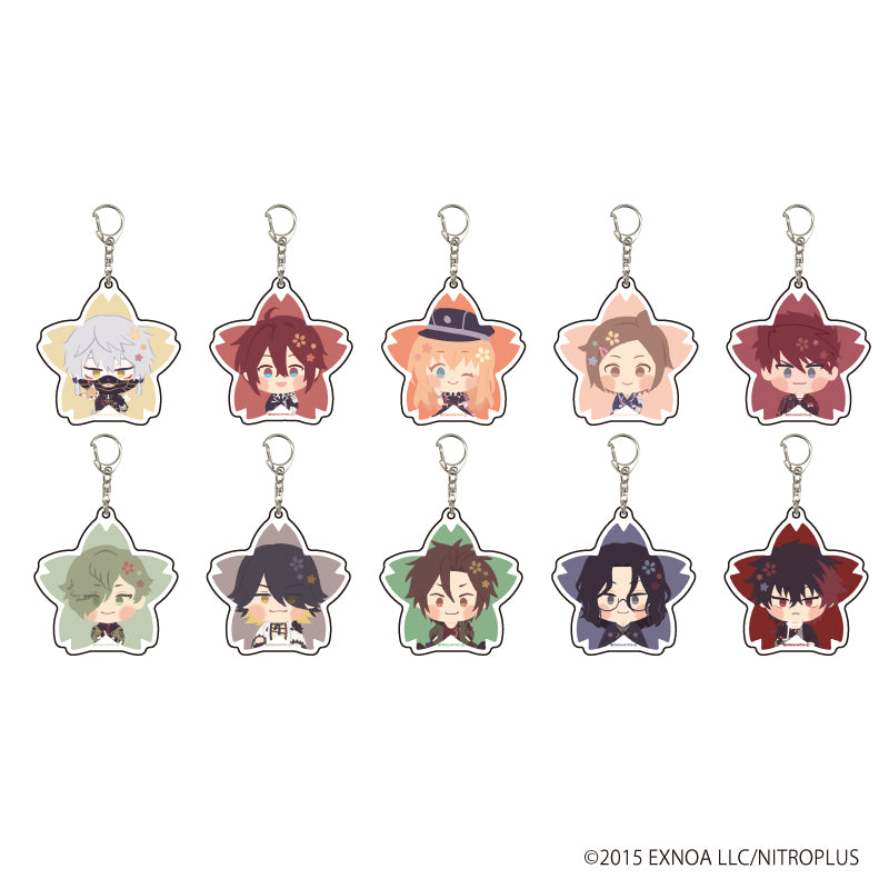 (1BOX=10)(Goods - Key Chain) Acrylic Key Chain Wanpaku! Touken Ranbu 07 - Complete BOX (10 Types Total)