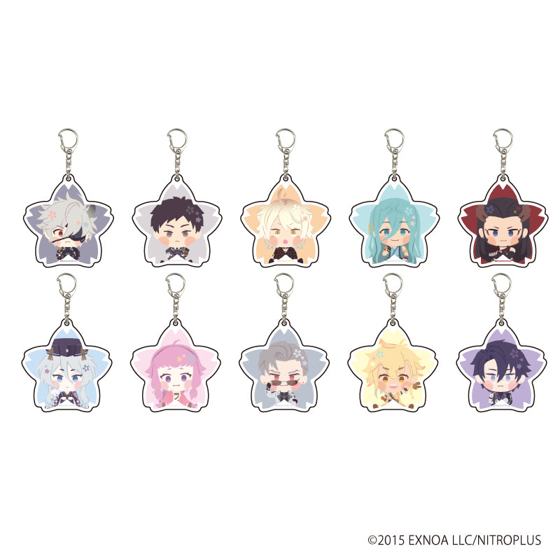 (1BOX=10)(Goods - Key Chain) Acrylic Key Chain Wanpaku! Touken Ranbu 08 - Complete BOX (10 Types Total)