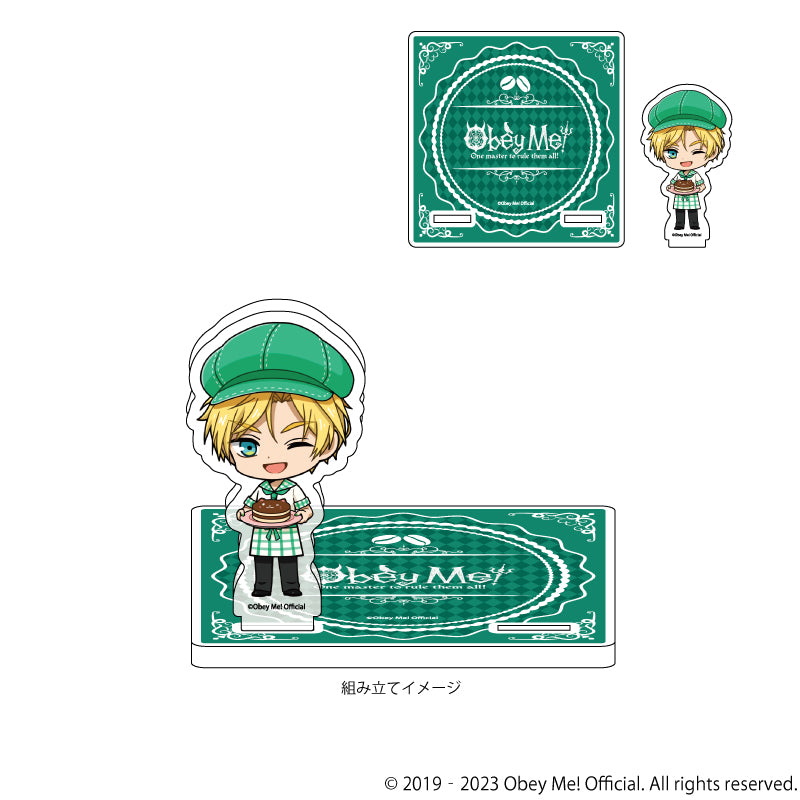 (Goods - Coaster) Acrylic Coaster Stand Obey Me! 06 / Satan Cafe ver. (Chibi Art)