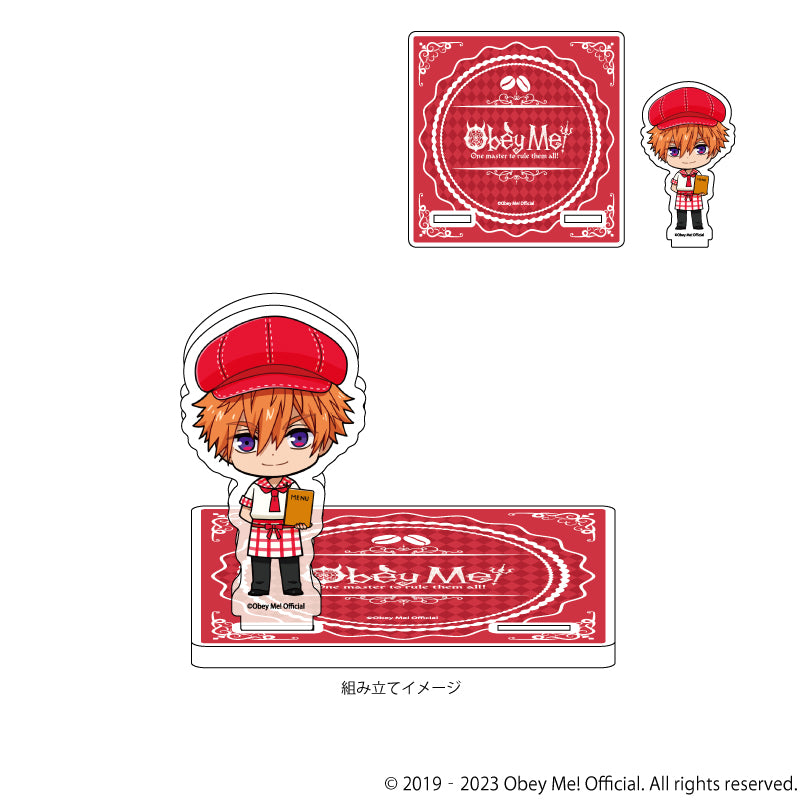 (Goods - Coaster) Acrylic Coaster Stand Obey Me! 08 / Beelzebub Cafe ver. (Chibi Art)