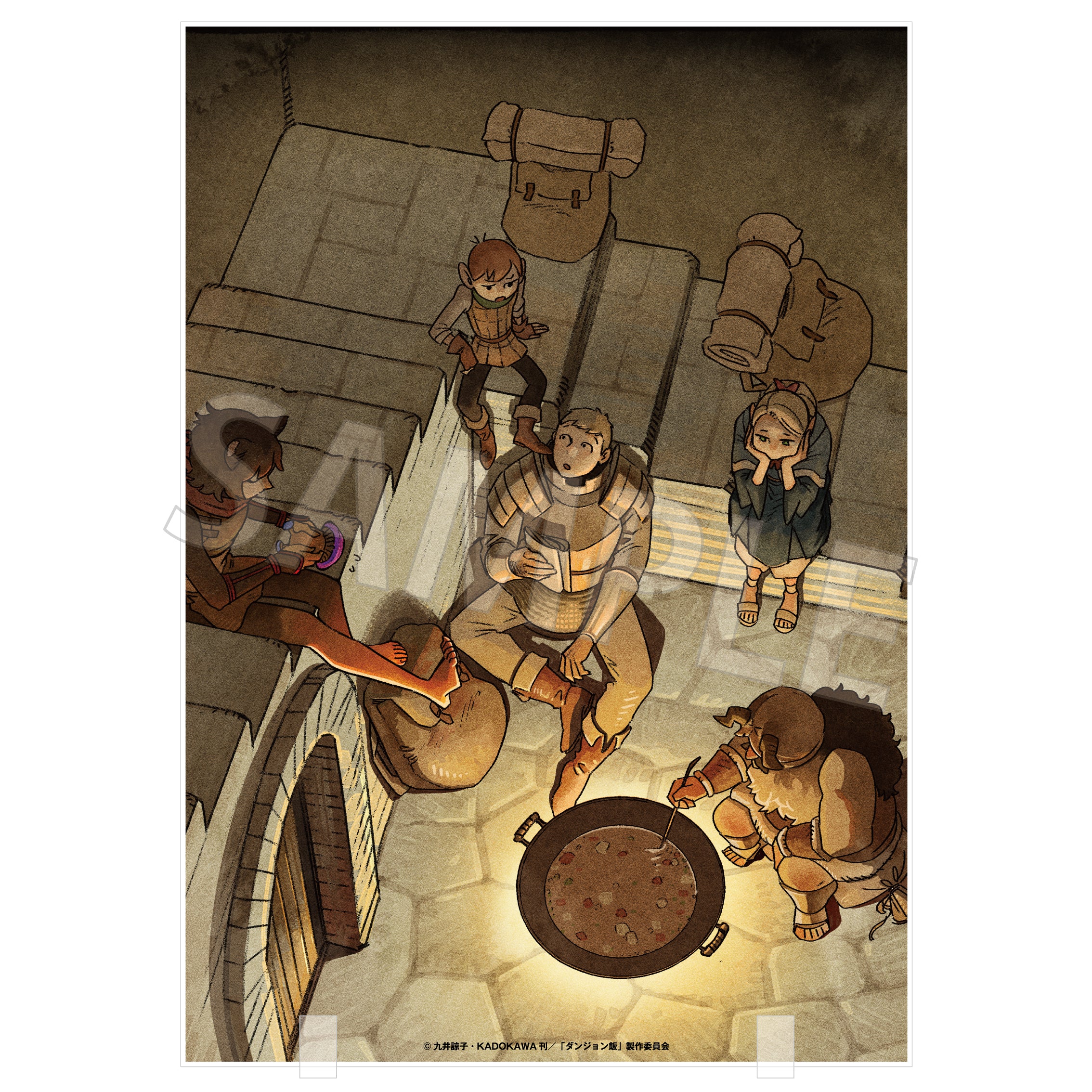 (Goods - Ornament) Delicious in Dungeon Acrylic Illustration Panel Second Season Ending (illustrated by Ryoko Kui) A