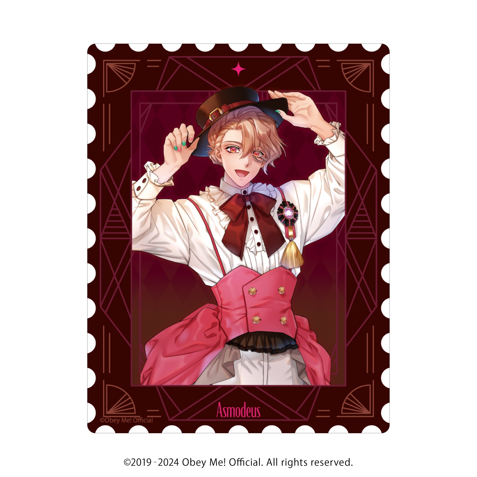 (1BOX=7)(Goods - Card) Obey Me! Acrylic Card 02 - Valentine Ver. (feat. Exclusive Art)