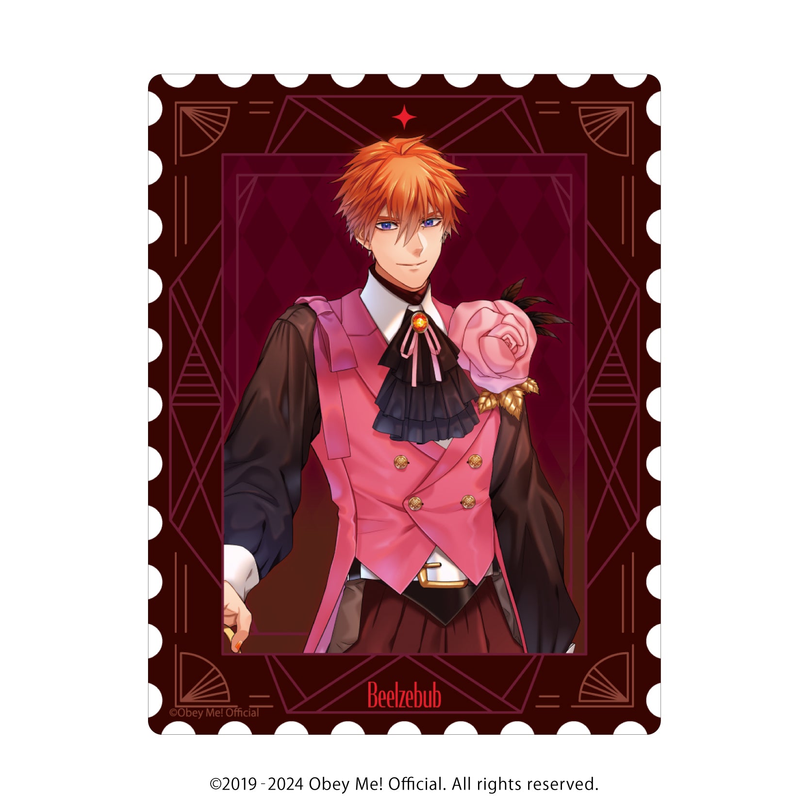 (1BOX=7)(Goods - Card) Obey Me! Acrylic Card 02 - Valentine Ver. (feat. Exclusive Art)