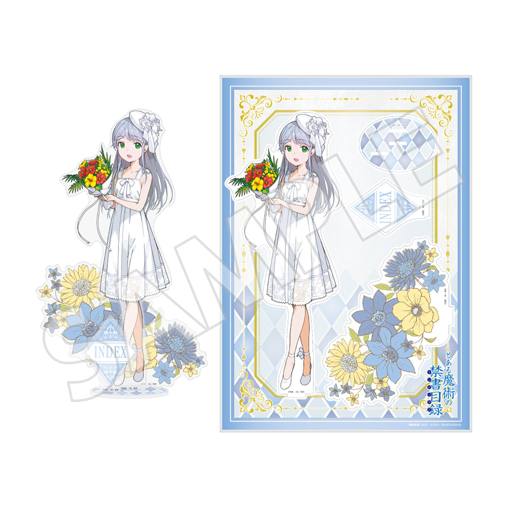 (Goods - Acrylic Stand) A Certain Magical Index 20th Anniversary Big Acrylic Figure - Index White Dress Ver.