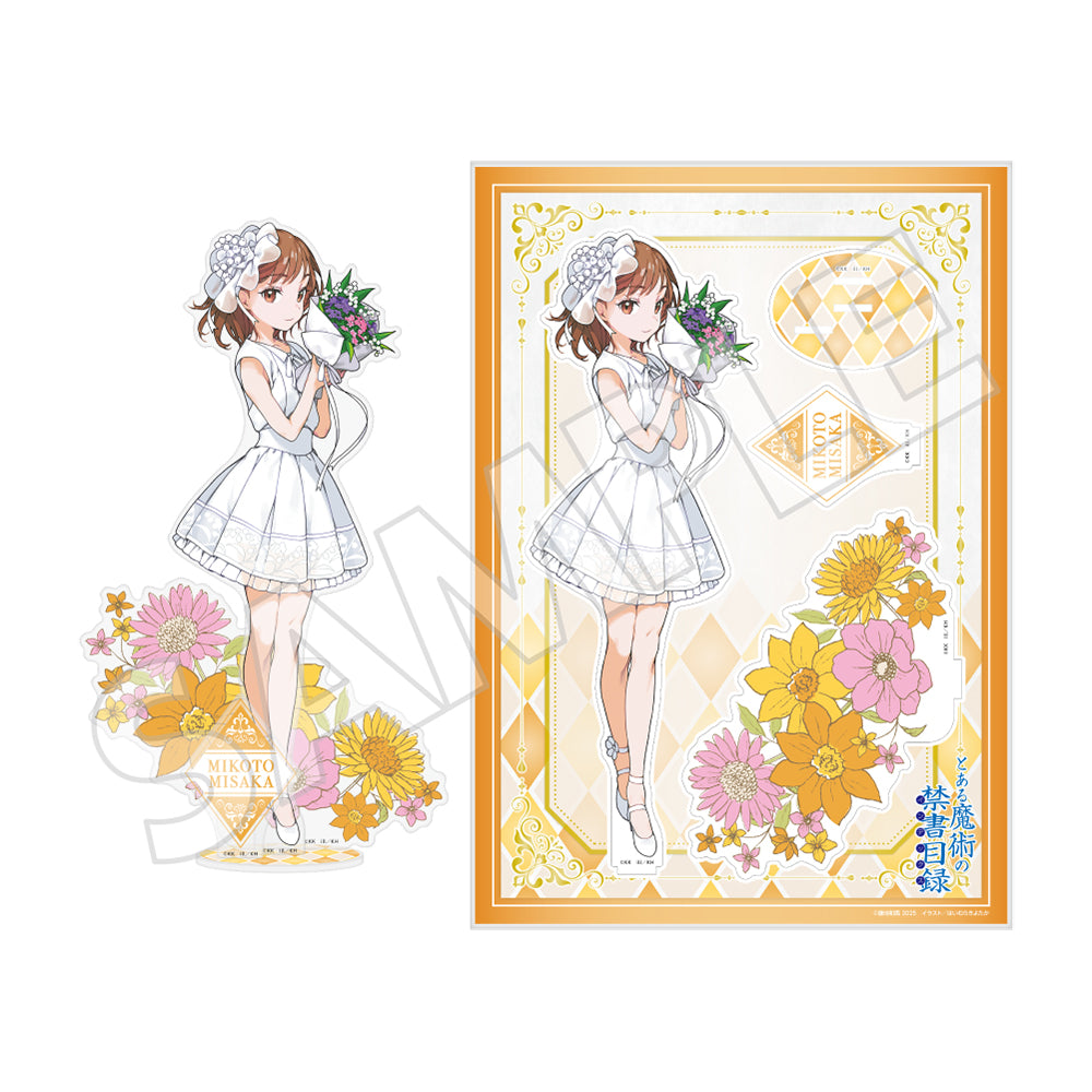 (Goods - Acrylic Stand) A Certain Magical Index 20th Anniversary Big Acrylic Figure - Mikoto Misaka White Dress Ver.