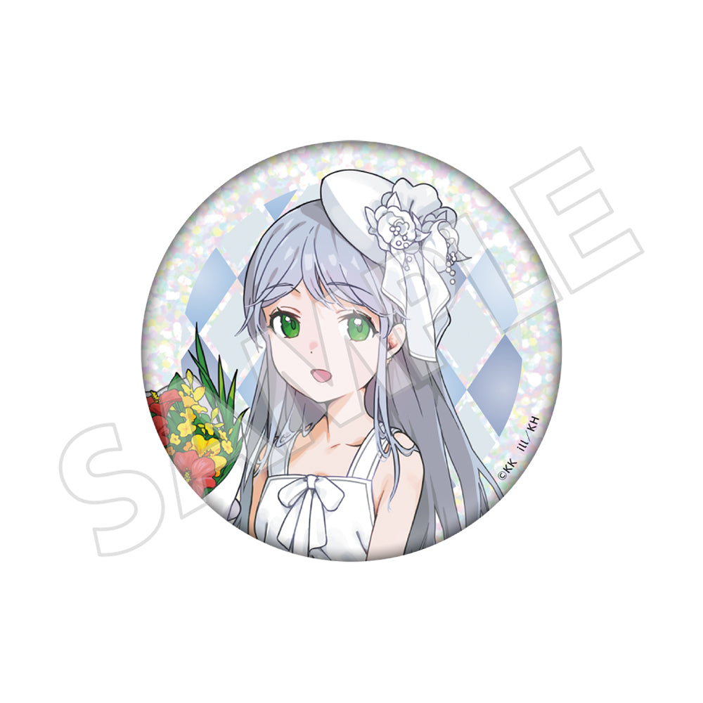 (Goods - Badge) A Certain Magical Index 20th Anniversary Hologram Big Tin Badge - Index White Dress Ver.