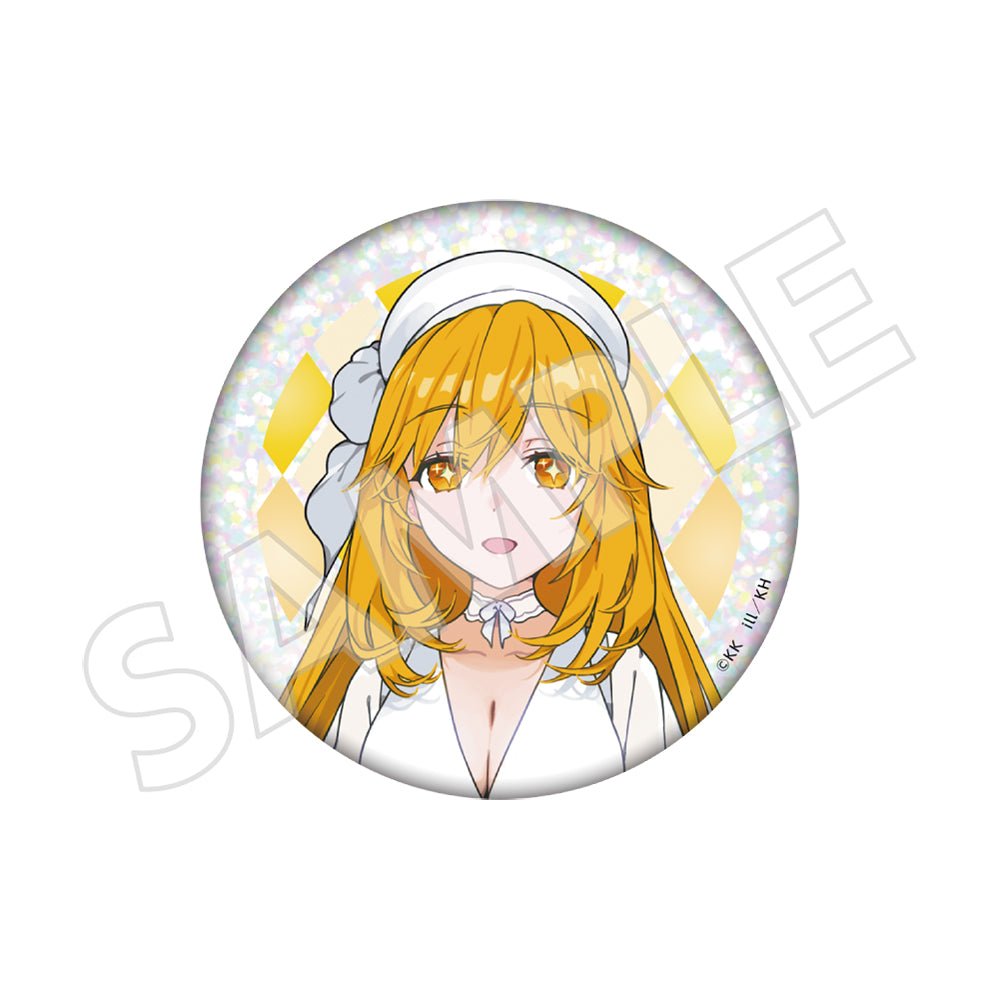 (Goods - Badge) A Certain Magical Index 20th Anniversary Hologram Big Tin Badge - Misaki Shokuhou White Dress Ver.