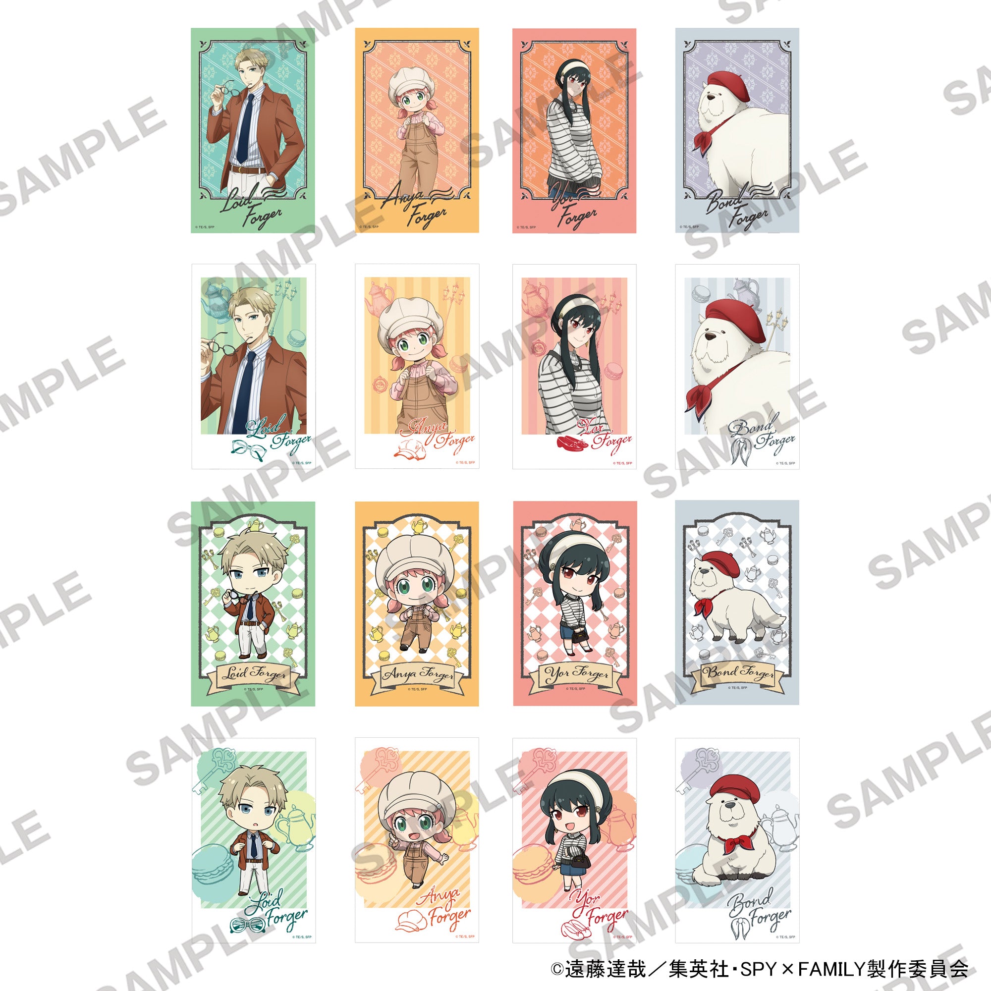 (1BOX=8)(Goods - Bromide) SPYxFAMILY Photo Card Collection - Classic French Style Ver. PACK [Jump Festa 2025]