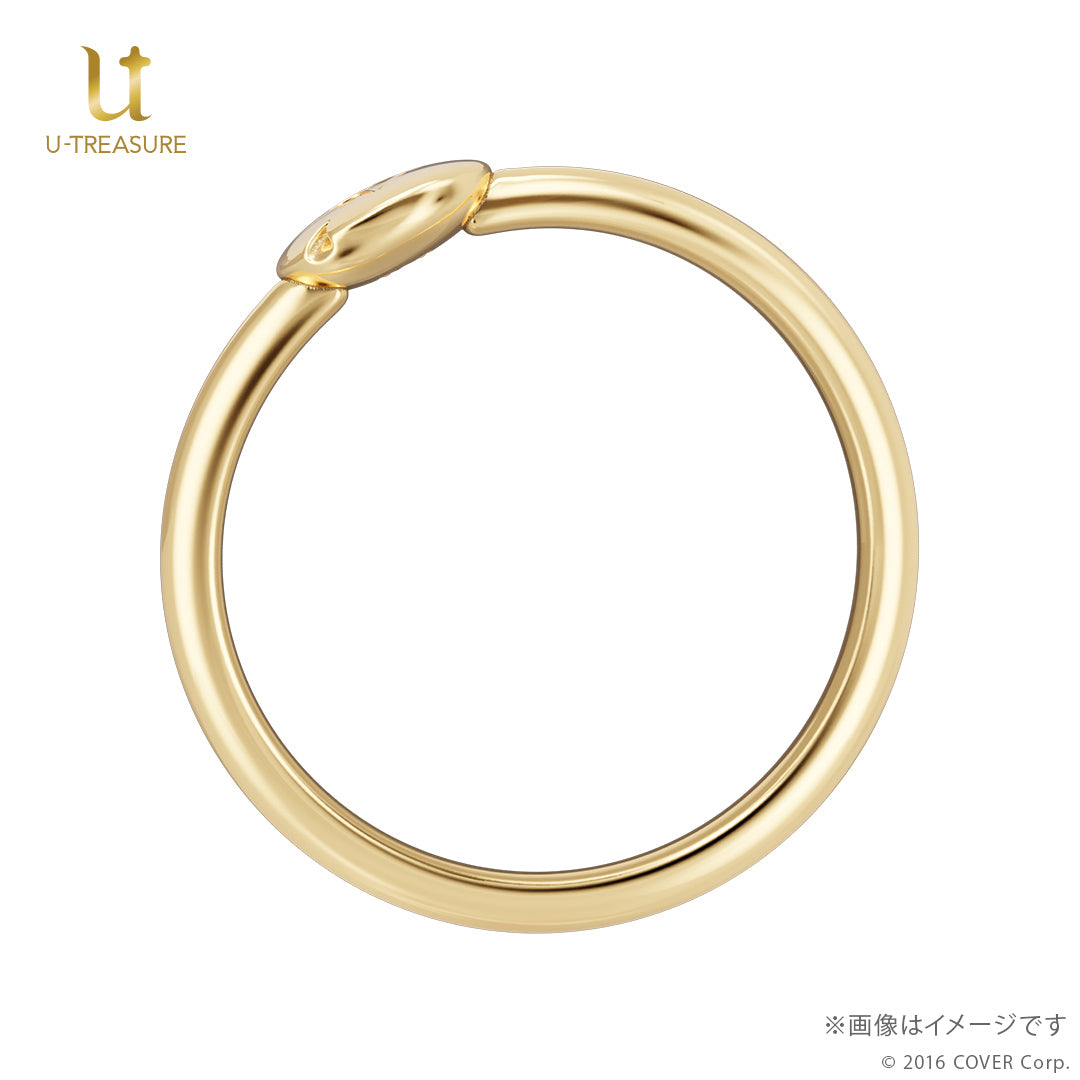 (Goods - Ring) hololive Houshou Marine Inspired Ring - Eyepatch (18K Yellow Gold){Bonus:Acrylic Stand+Message Card}