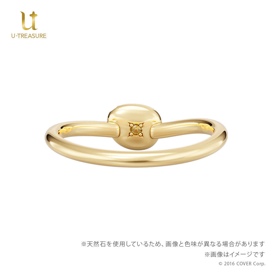 (Goods - Ring) hololive Houshou Marine Inspired Ring - Eyepatch (18K Yellow Gold){Bonus:Acrylic Stand+Message Card}