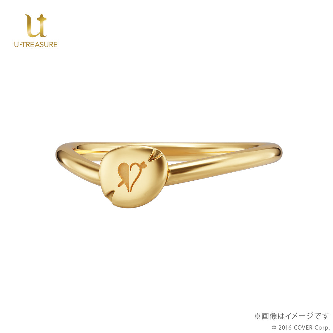 (Goods - Ring) hololive Houshou Marine Inspired Ring - Eyepatch (Silver, Yellow Gold Plated){Bonus:Art Card}