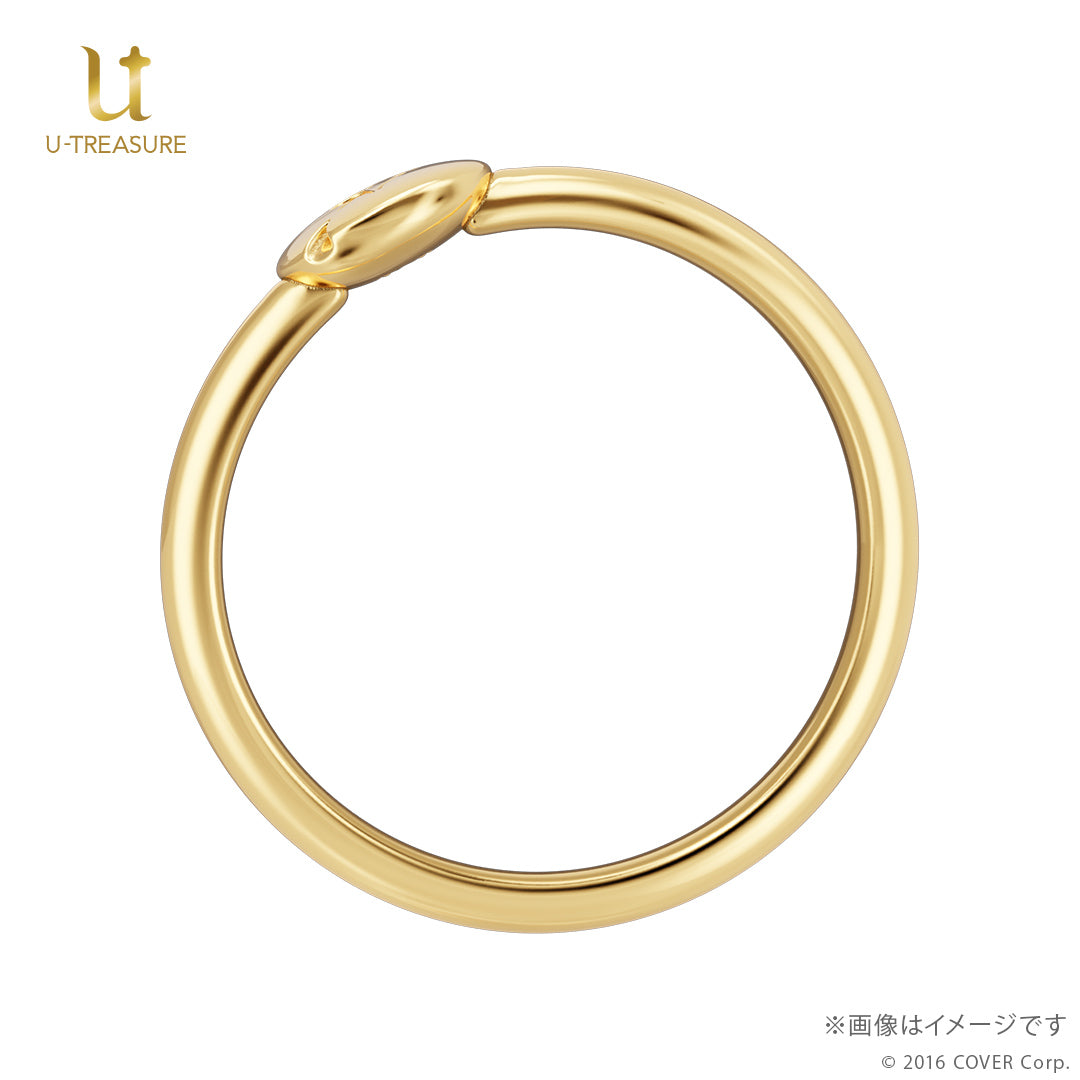 (Goods - Ring) hololive Houshou Marine Inspired Ring - Eyepatch (Silver, Yellow Gold Plated){Bonus:Art Card}