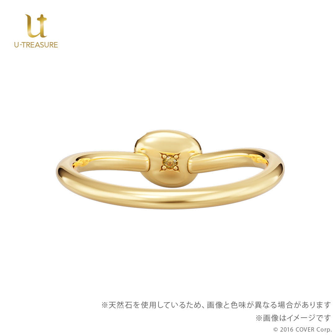 (Goods - Ring) hololive Houshou Marine Inspired Ring - Eyepatch (Silver, Yellow Gold Plated){Bonus:Art Card}