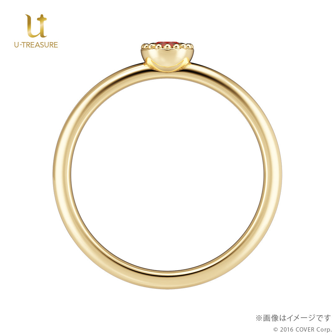 (Goods - Ring) hololive Houshou Marine Inspired Ring - Garnet (18K Yellow Gold){Bonus:Acrylic Stand+Message Card}