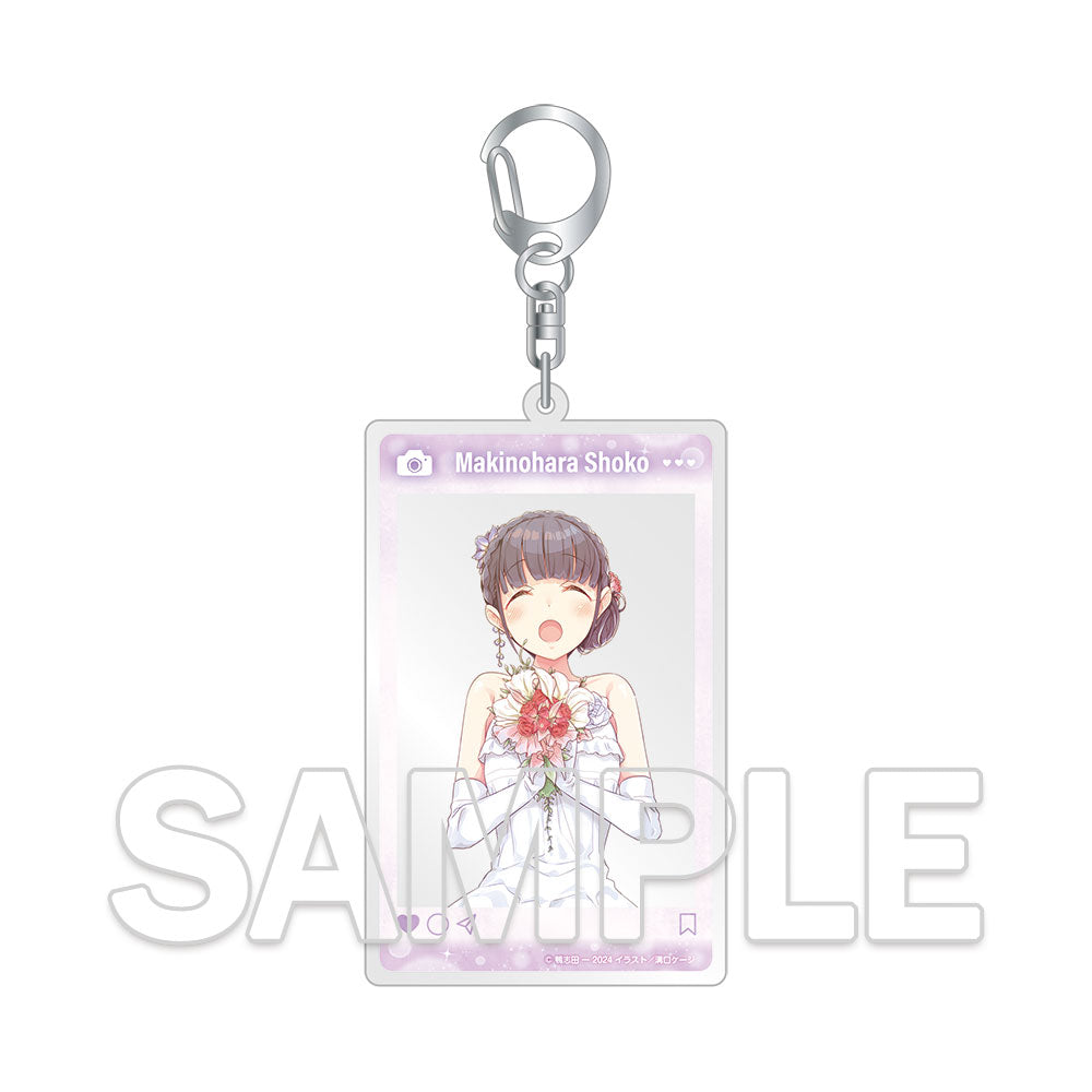 (Goods - Key Chain) Dengenki Bunko Rascal Does Not Dream Series 10th Anniversary Acrylic Keychains in Social Media Style Shoko Makinohara