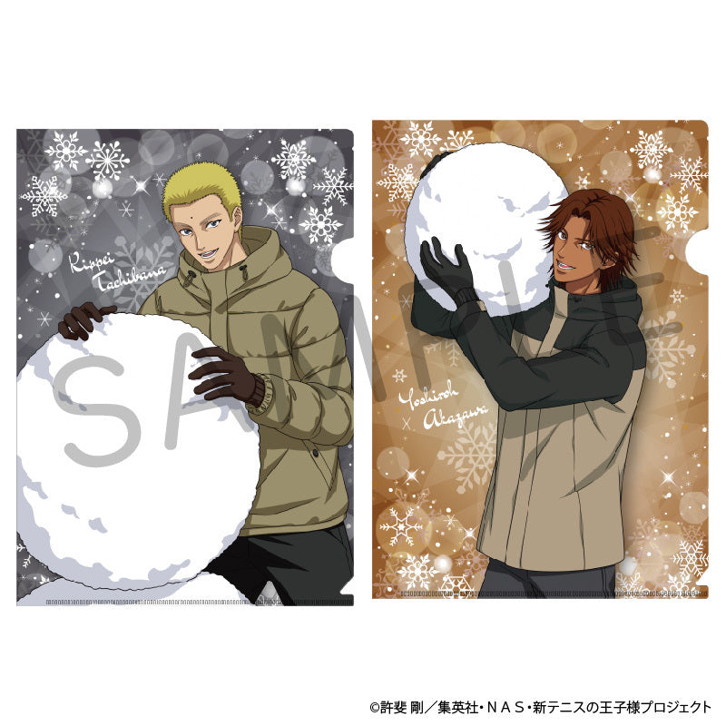 (Goods - Clear File) The Prince of Tennis II A4-sized Clear File Set of 2 - Playing in Snow Ver. - Kippei Tachibana & Yoshiroh Akazawa [Jump Festa 2025]