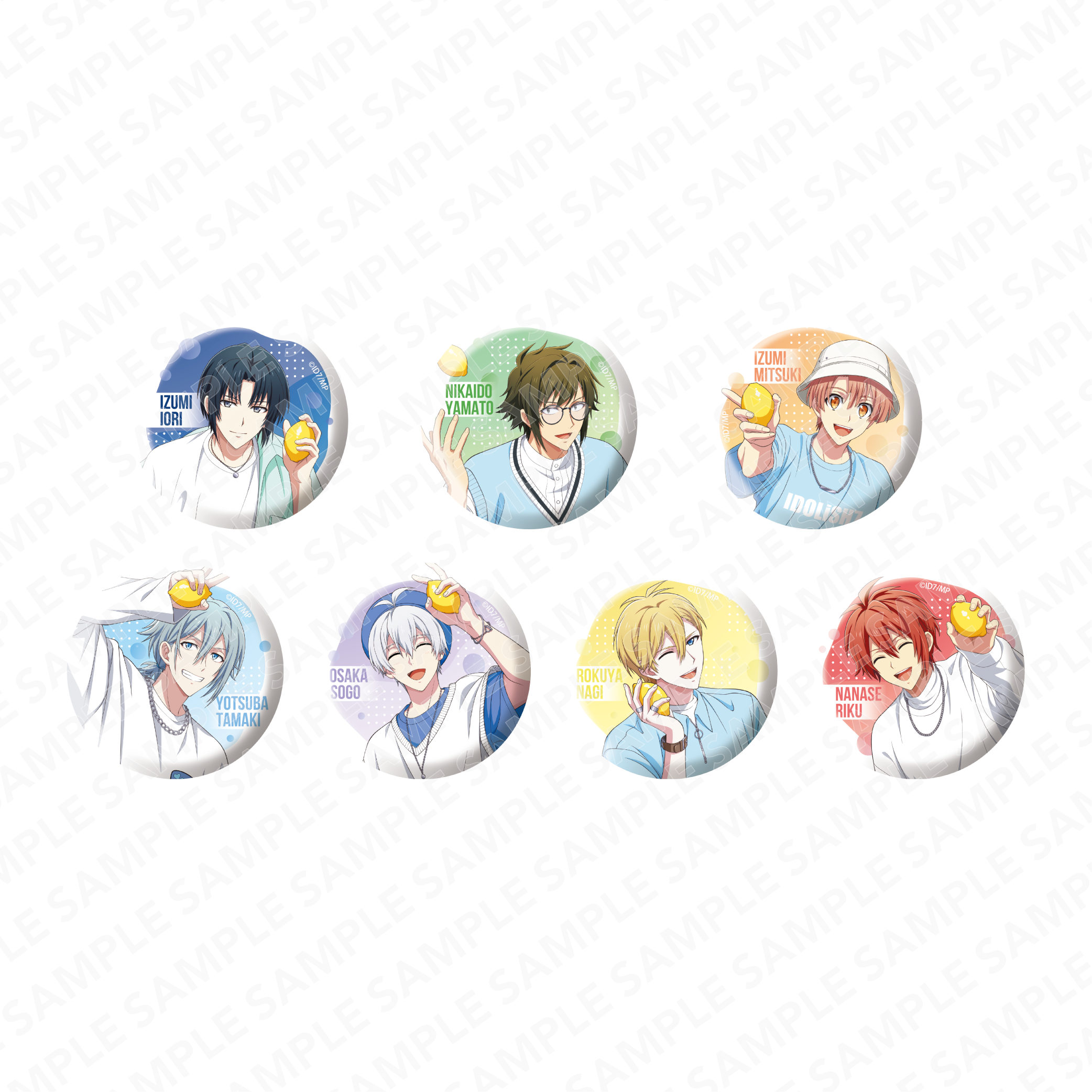 (1BOX=7)(Goods - Badge) IDOLiSH7 The Movie LIVE 4bit BEYOND THE PERiOD Tradable Tin Badges - The Television - PACK