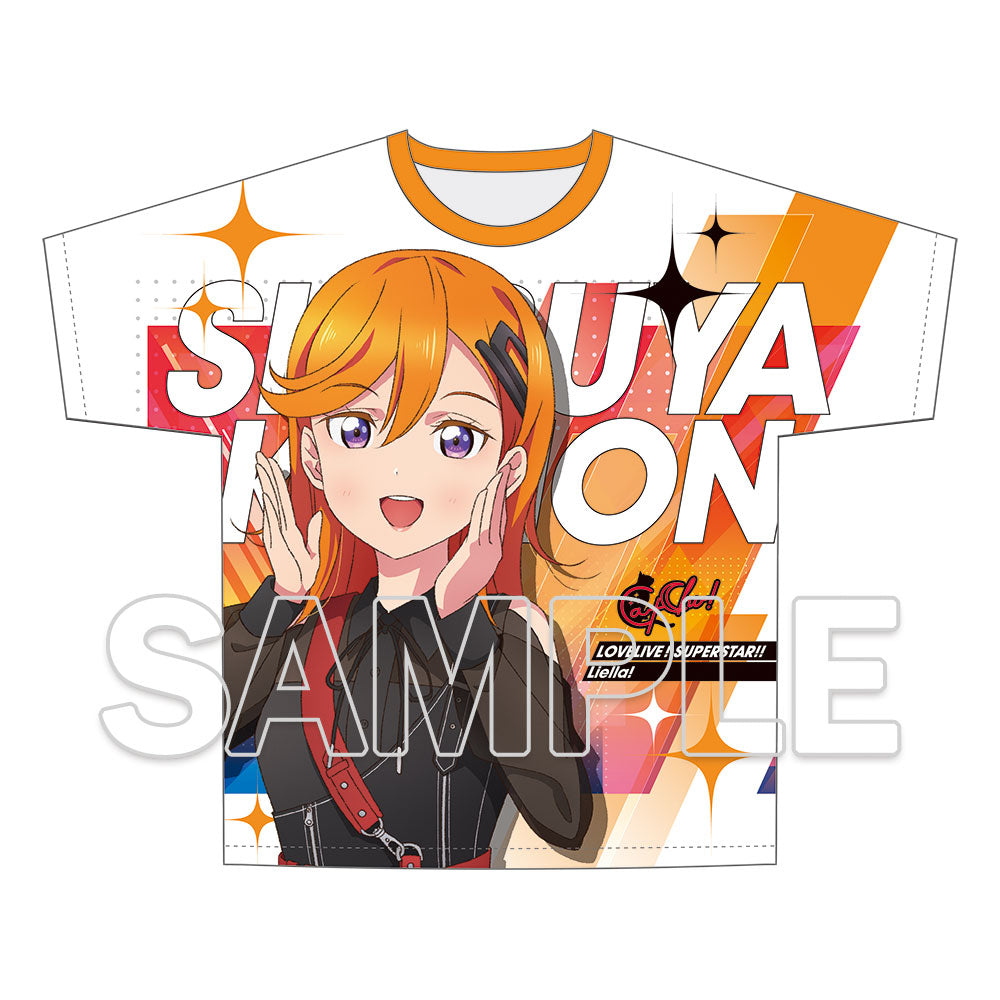 (Goods - Shirt) Love Live! Superstar!! Full Graphic T-shirt Music-Talk-Teamwork! Prime Adventure!! Ver. Kanon Shibuya