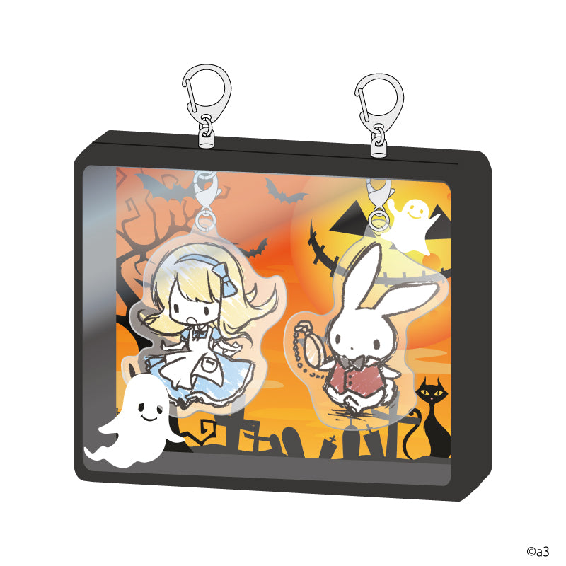 (Goods - Key Chain Cover) Double Character Frame 05 - Bed