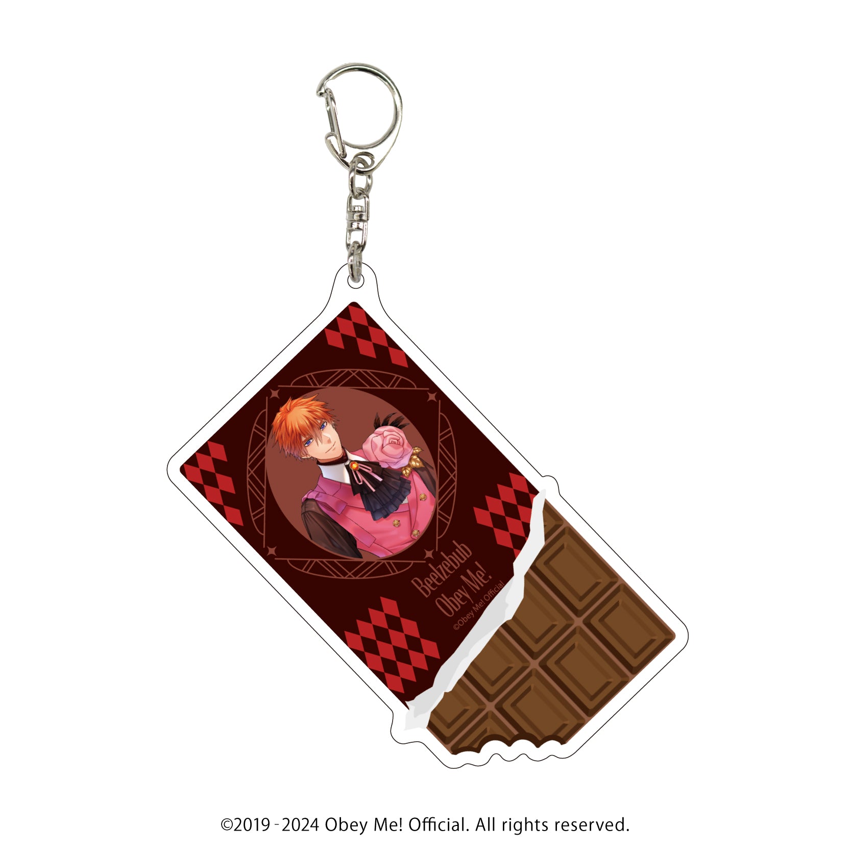 (Goods - Key Chain) Obey Me! Big Acrylic Key Chain 06 - Beelzebub Valentine Ver. (feat. Exclusive Art)