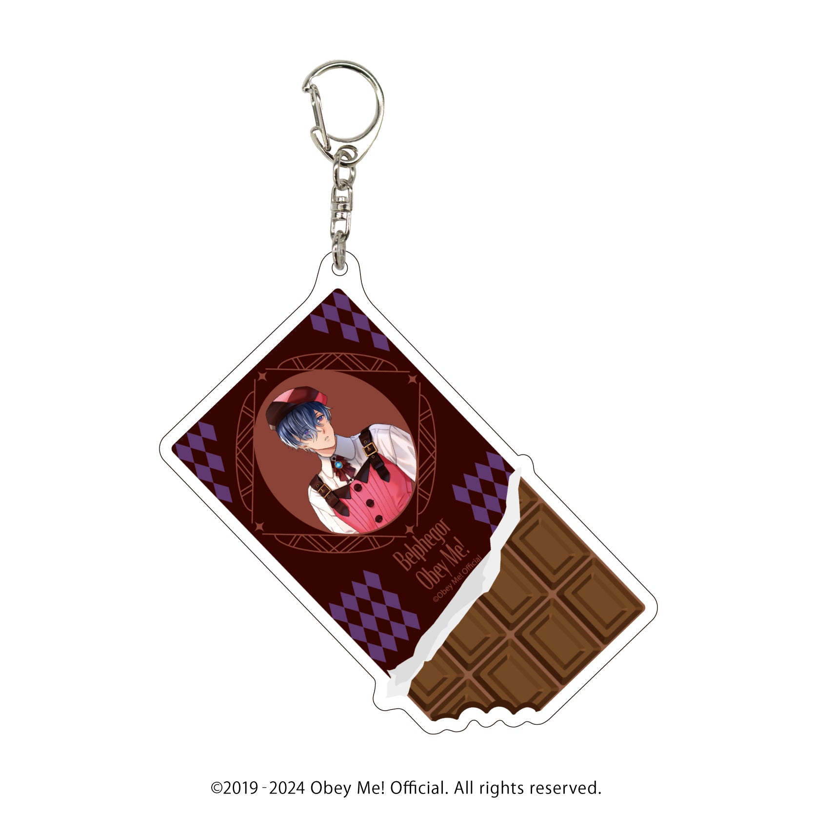 (Goods - Key Chain) Obey Me! Big Acrylic Key Chain 07 - Belphegor Valentine Ver. (feat. Exclusive Art)