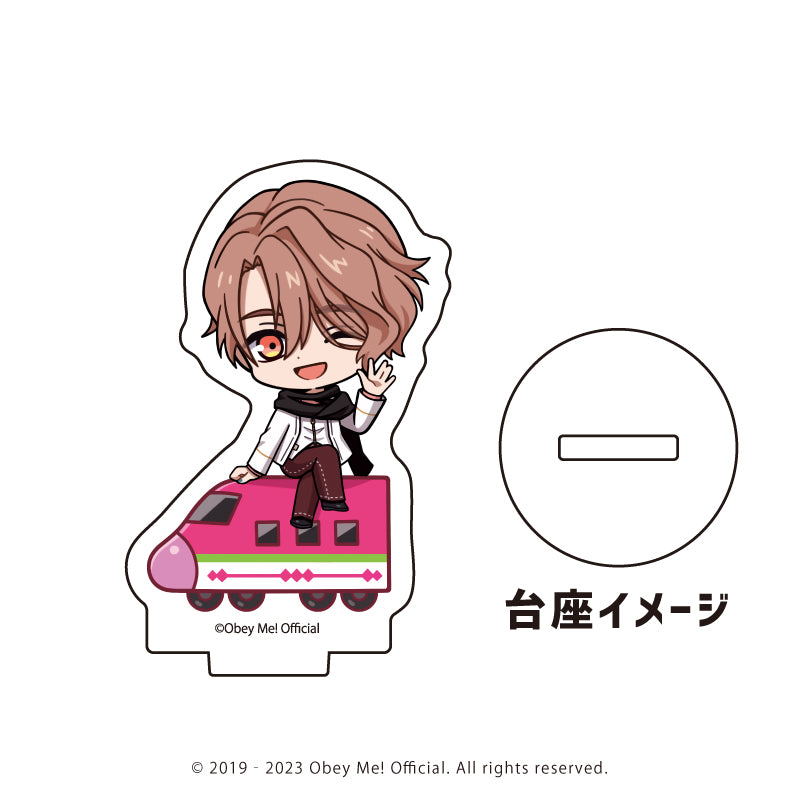 (1BOX=7)(Goods - Stand Pop) Acrylic Petit Stand Obey Me! 05 / Playing Trains ver. Complete BOX (7 Types Total)(Chibi Art)