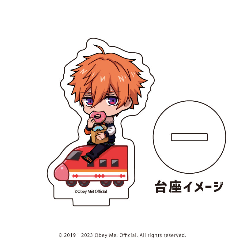 (1BOX=7)(Goods - Stand Pop) Acrylic Petit Stand Obey Me! 05 / Playing Trains ver. Complete BOX (7 Types Total)(Chibi Art)