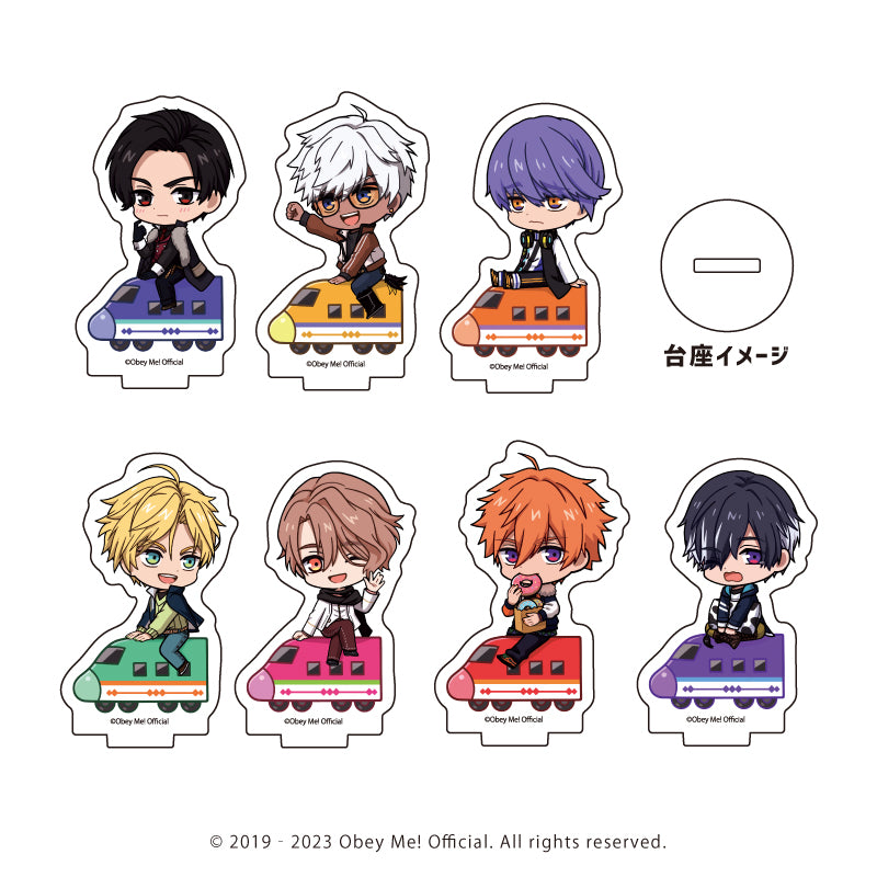 (1BOX=7)(Goods - Stand Pop) Acrylic Petit Stand Obey Me! 05 / Playing Trains ver. Complete BOX (7 Types Total)(Chibi Art)