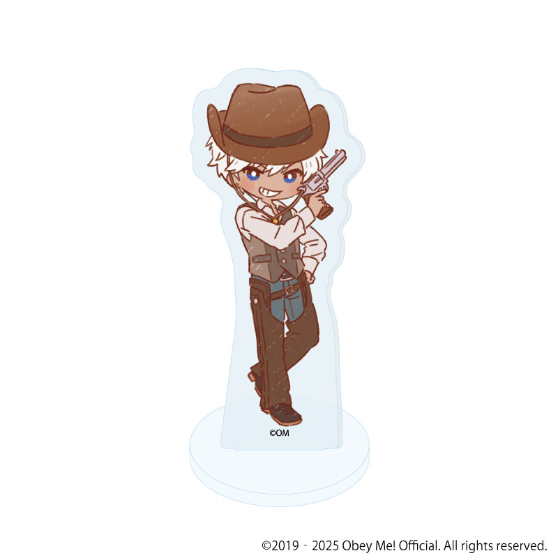 (1BOX=7)(Goods - Stand Pop) Obey Me! Nightbringer Acrylic Petit Stand 13 - Cowboy ver. (Retro Art)