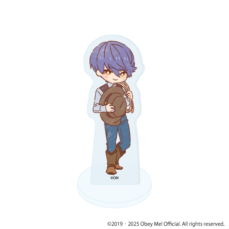 (1BOX=7)(Goods - Stand Pop) Obey Me! Nightbringer Acrylic Petit Stand 13 - Cowboy ver. (Retro Art)