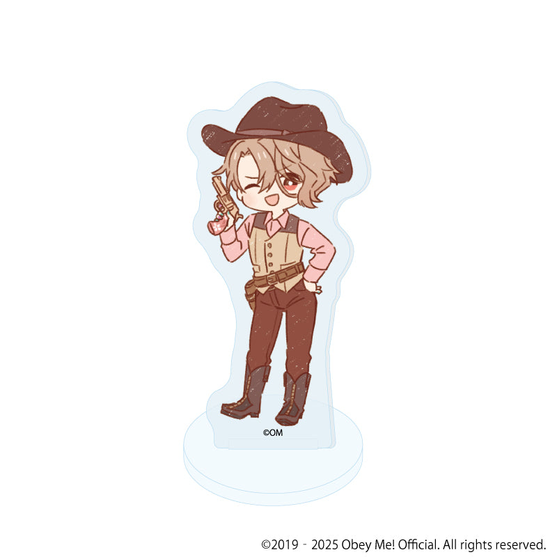 (1BOX=7)(Goods - Stand Pop) Obey Me! Nightbringer Acrylic Petit Stand 13 - Cowboy ver. (Retro Art)