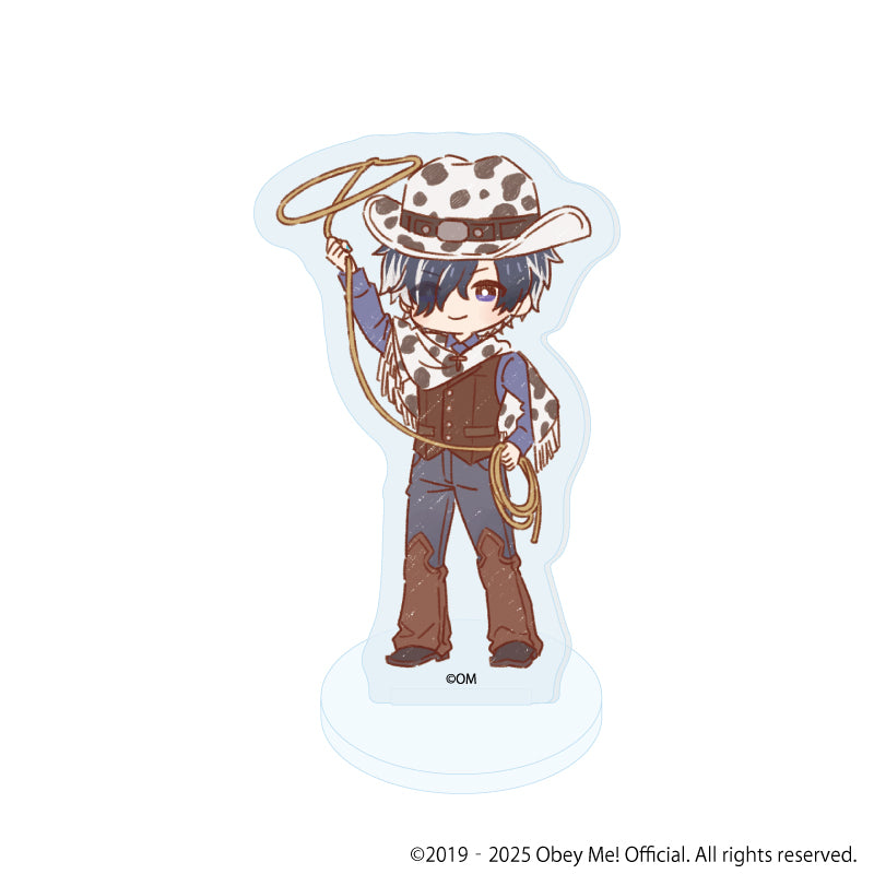 (1BOX=7)(Goods - Stand Pop) Obey Me! Nightbringer Acrylic Petit Stand 13 - Cowboy ver. (Retro Art)