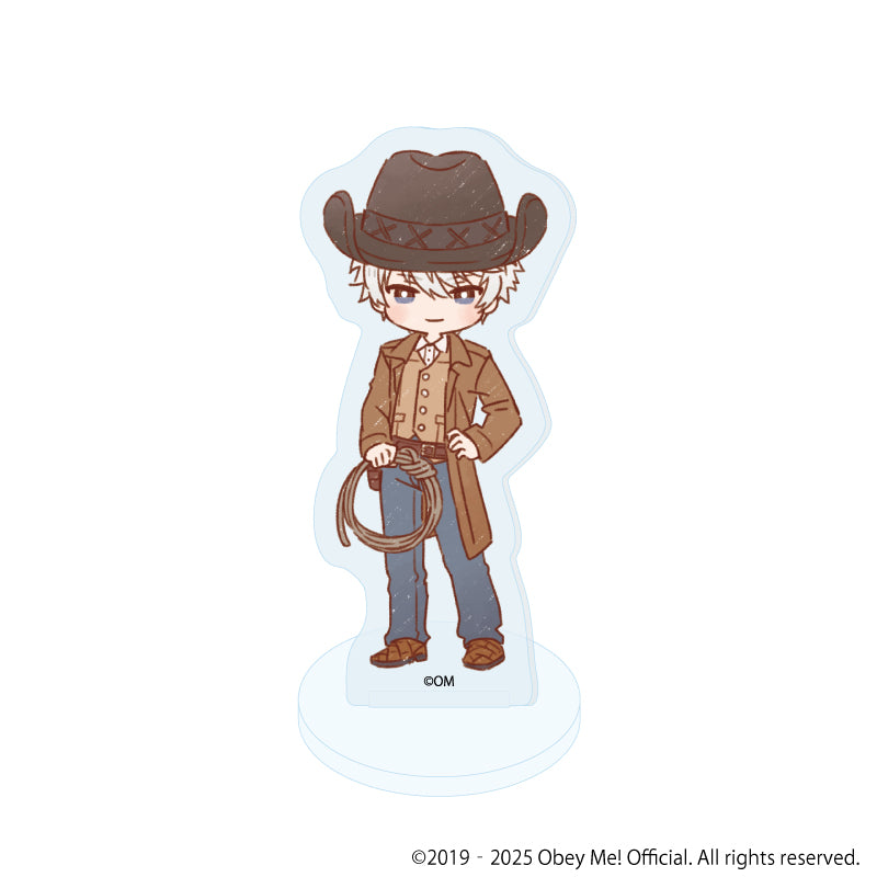 (1BOX=5)(Goods - Stand Pop) Obey Me! Nightbringer Acrylic Petit Stand 14 - Cowboy ver. (Retro Art)