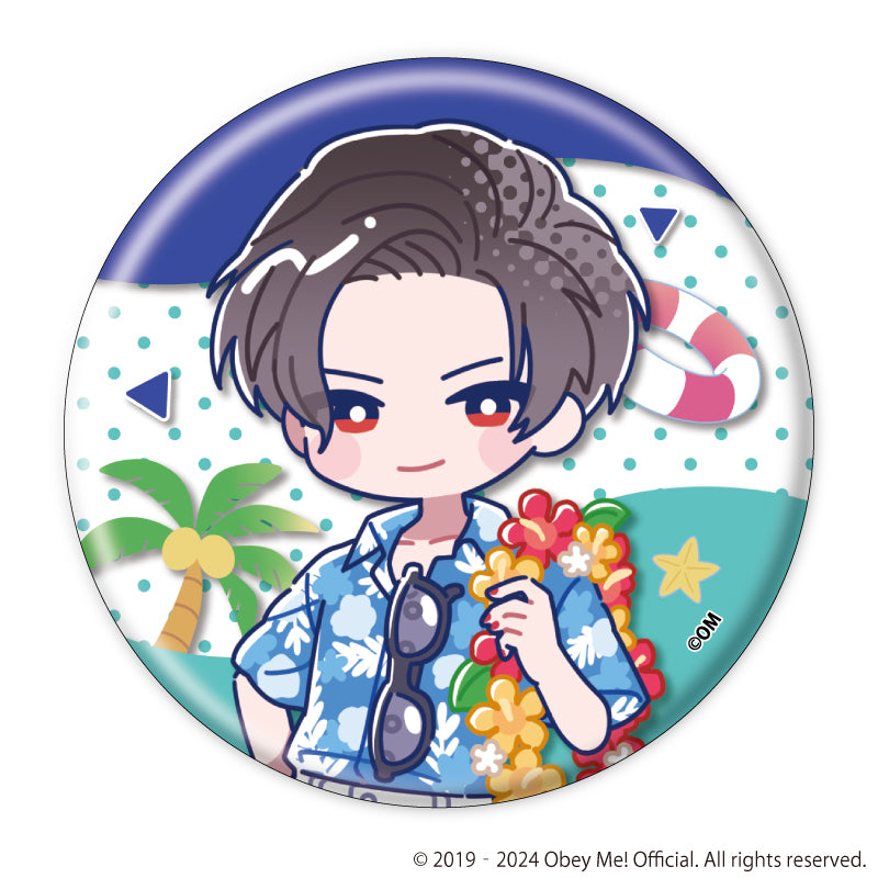 (1BOX=7)(Goods - Badge) Obey Me! Nightbringer Button Badge 15 - Aloha Ver. (Candy Art)