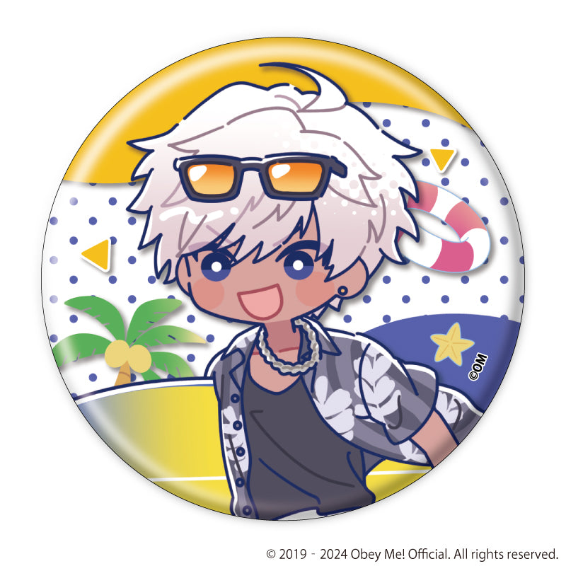 (1BOX=7)(Goods - Badge) Obey Me! Nightbringer Button Badge 15 - Aloha Ver. (Candy Art)