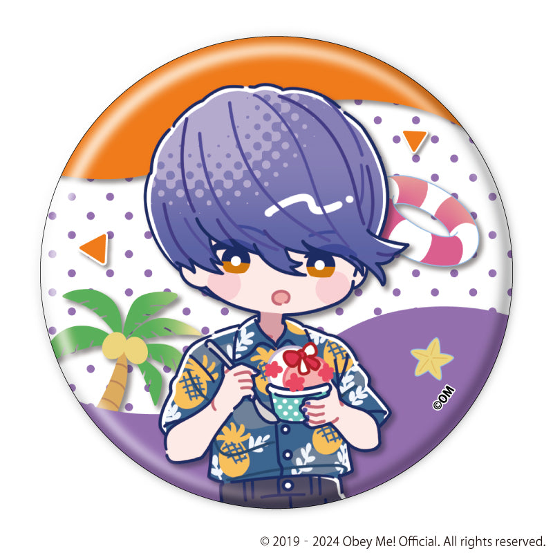 (1BOX=7)(Goods - Badge) Obey Me! Nightbringer Button Badge 15 - Aloha Ver. (Candy Art)