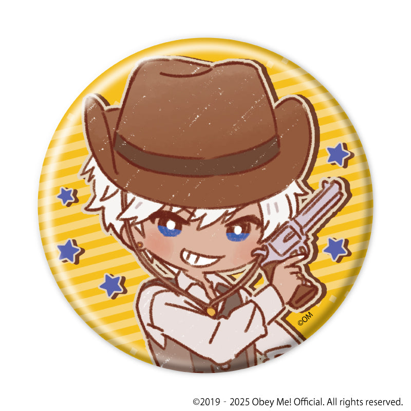 (1BOX=7)(Goods - Badge) Obey Me! Nightbringer Button Badge 19 - Cowboy ver.(Retro Art)