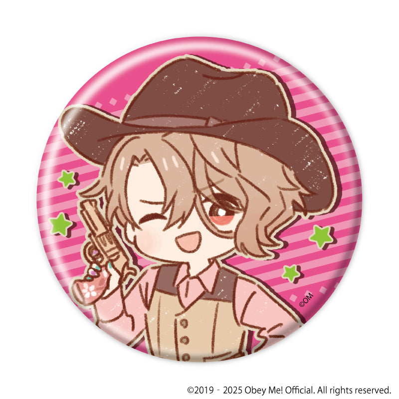 (1BOX=7)(Goods - Badge) Obey Me! Nightbringer Button Badge 19 - Cowboy ver.(Retro Art)