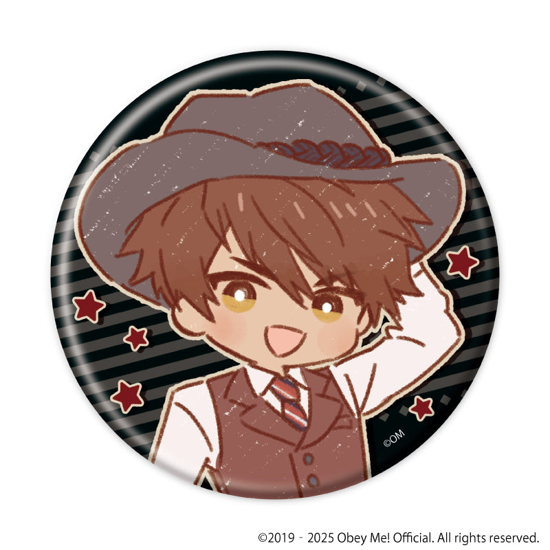 (1BOX=5)(Goods - Badge) Obey Me! Nightbringer Button Badge 20 - Cowboy ver. (Retro Art)