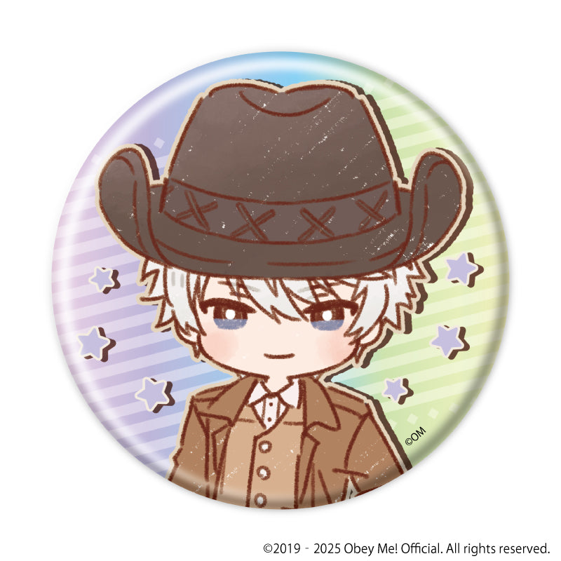 (1BOX=5)(Goods - Badge) Obey Me! Nightbringer Button Badge 20 - Cowboy ver. (Retro Art)