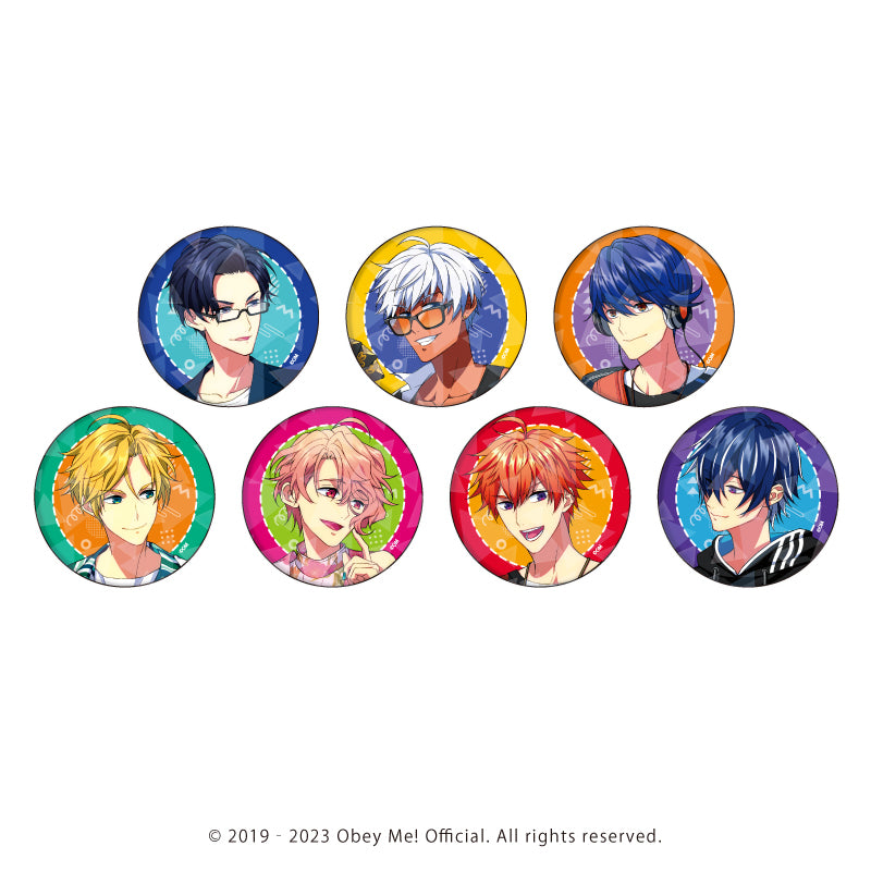 (1BOX=7)(Goods - Badge) Holographic Button Badge (65mm) Obey Me! 07 / Summer Outfit ver. Complete BOX (7 Types Total)(Exclusive Art)