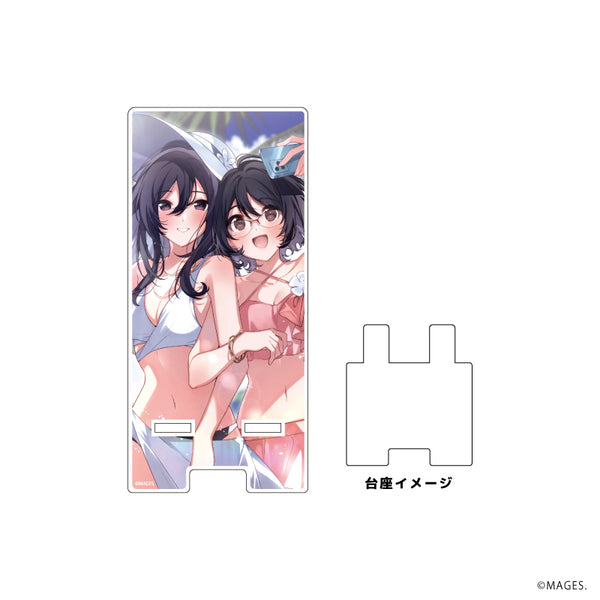 (Goods - Stand Pop) Smartphone Character Stand  Memories Off Series 02 - Chihaya Houjou & Hinata Ise (Exclusive Art )