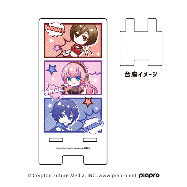 (Goods - Stand Pop) Piapro Characters 03 - Megurine Luka & MEIKO & KAITO Comic Style ver. SmaChara Stand (Mini Character Art)