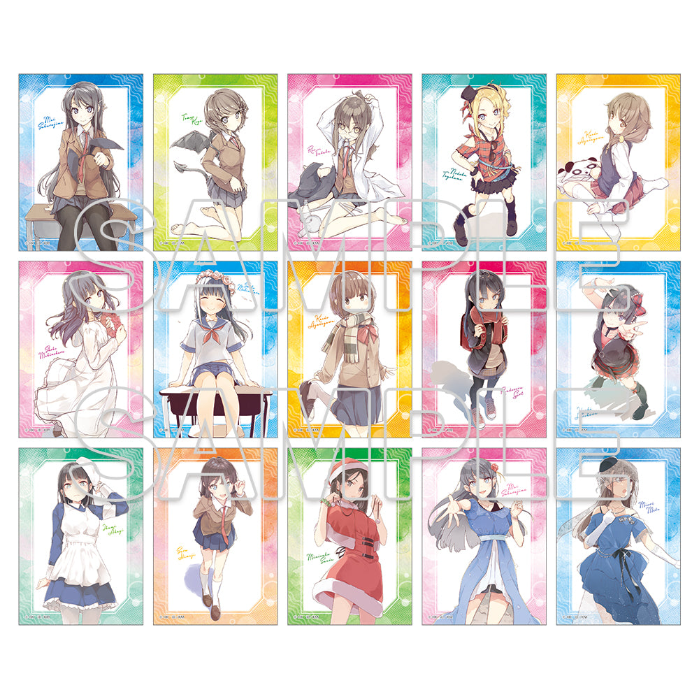 [※Blind](Goods - Sticker) Dengenki Bunko Rascal Does Not Dream Series 10th Anniversary Tradable Stickers Cover Visual Ver.