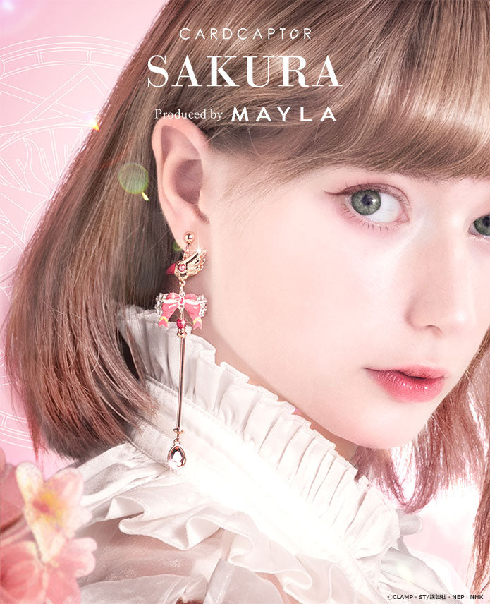 (Goods - Accessory) CARDCAPTOR SAKURA ICONIQUE EAR OBJET ~CLOW CARD~ [Ribboned Rose / Earring]