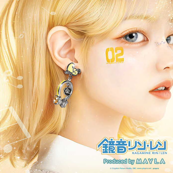 (Goods - Accessory) HATSUNE MIKU & KAGAMINE RIN/LEN ICONIQUE EAR OBJET - HEADPHONE [Kagamine Rin Len/Clip-On Earring]