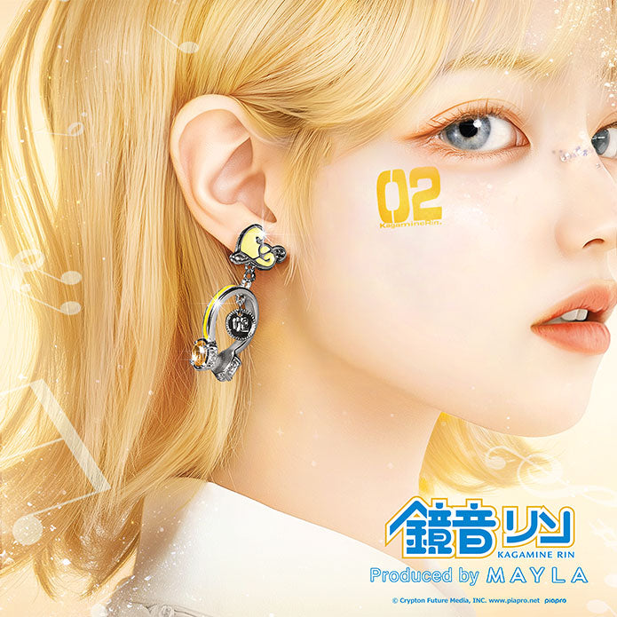 (Goods - Accessory) HATSUNE MIKU & KAGAMINE RIN/LEN ICONIQUE EAR OBJET - COMPLETE SET [Kagamine Rin Len/Clip-On Earring]